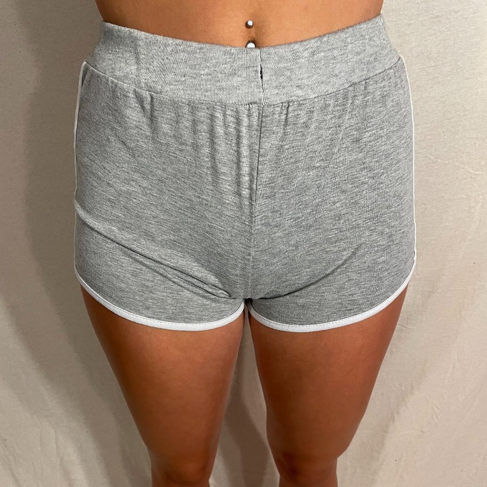 Gray Cotton Shorts